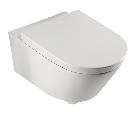 Productfoto Metro wandcloset met toiletzitting softclose en quick release glans wit 323486