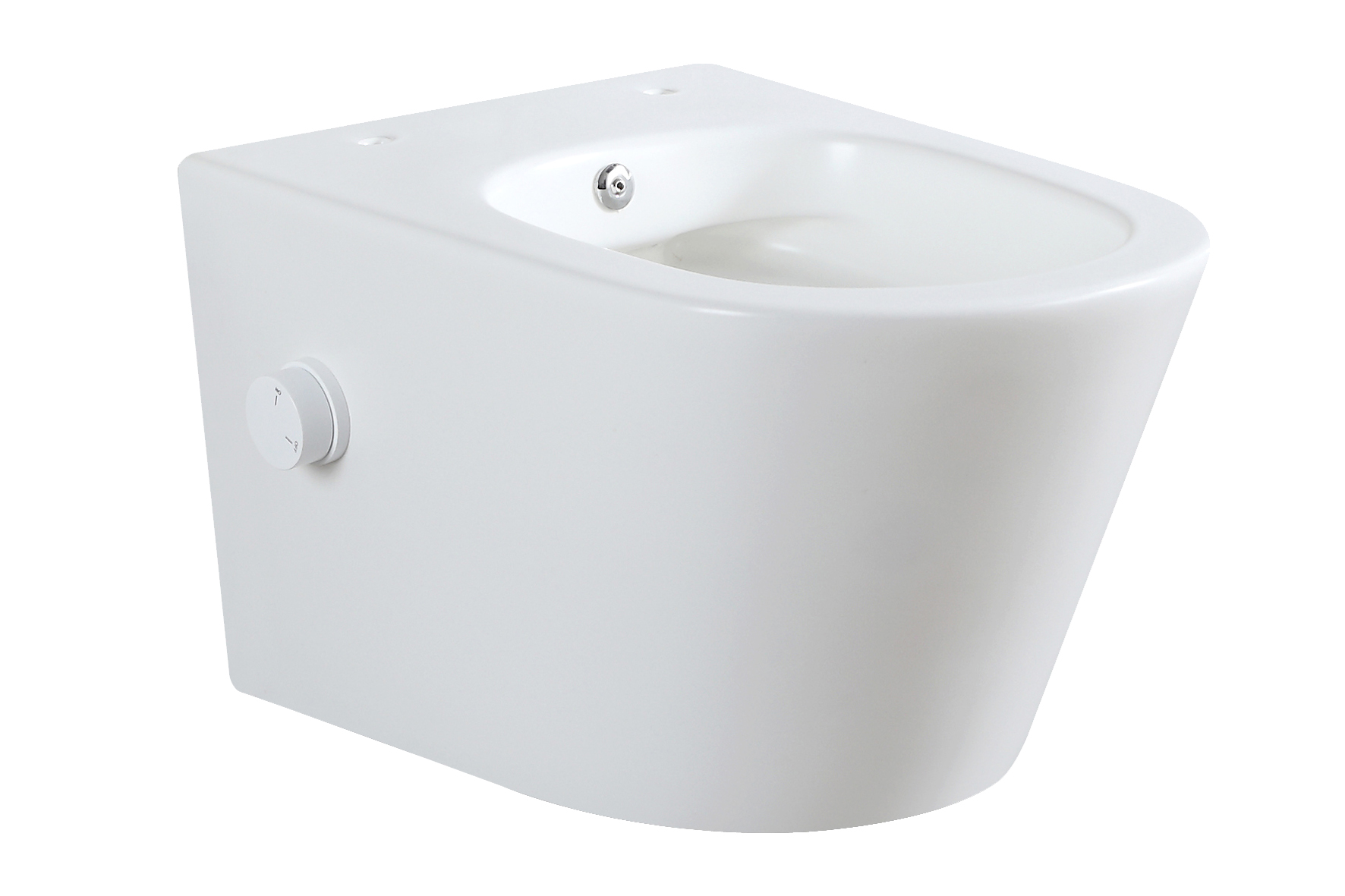 Productfoto Vesta wandcloset rimless met bidetkraan koud water mat wit 323547