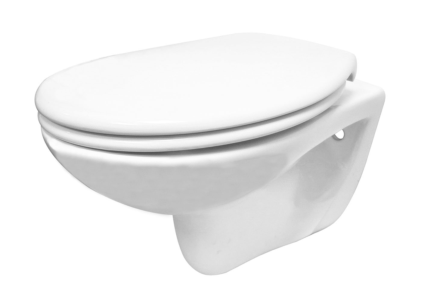 Productfoto Neptunus 2.0 wandcloset rimless met Ultimo 3.0 toiletzitting softclose en quick release glans wit 324623
