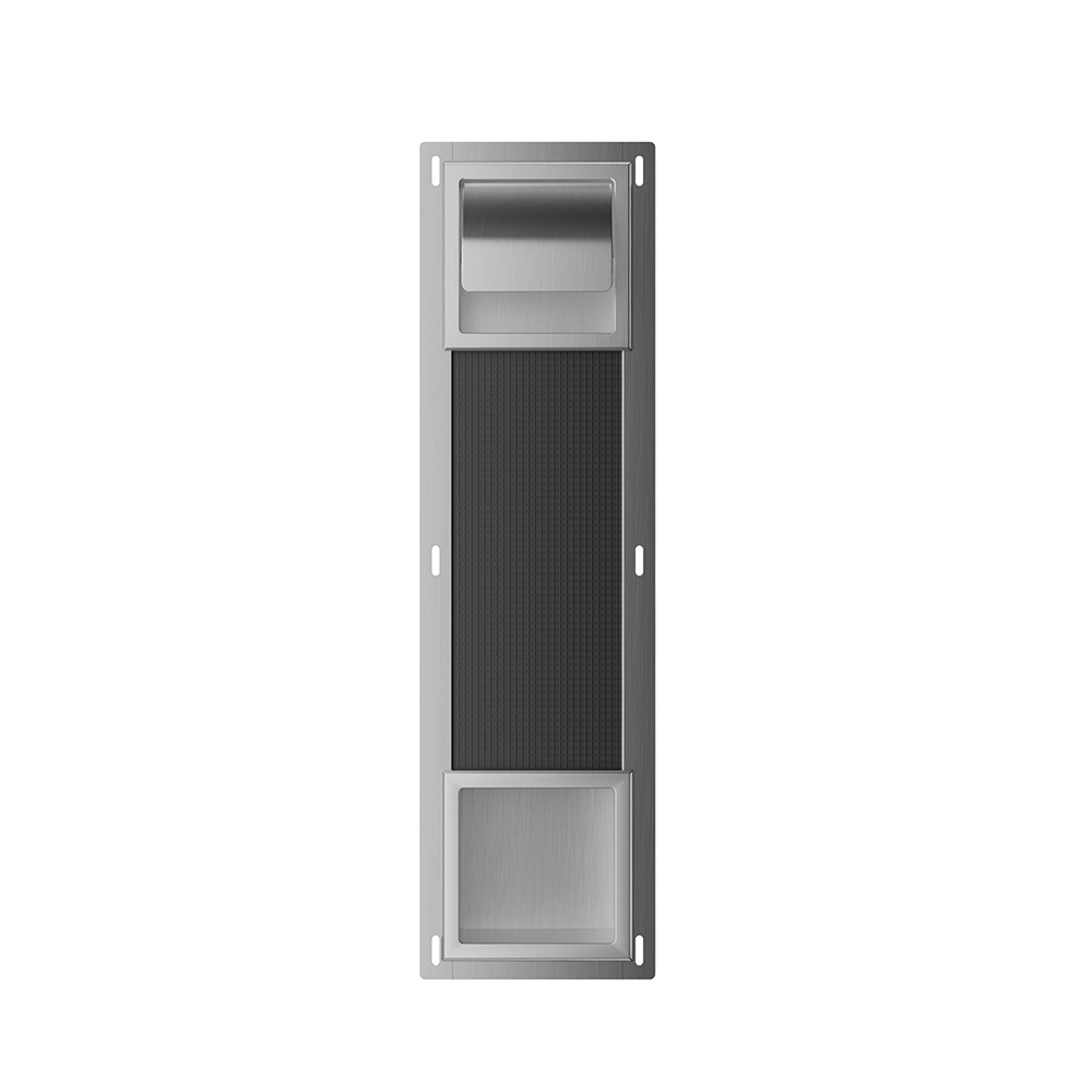 Productfoto Rocko toiletrolhouder met klep en reserverolhouder inbouw RVS 332159