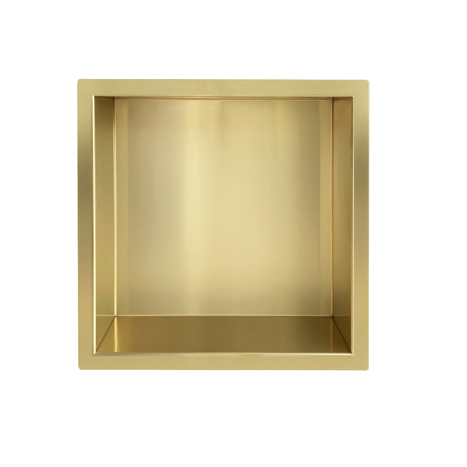 Productfoto Demis inbouwnis 30 x 30 x 10 cm geborsteld messing PVD 332193