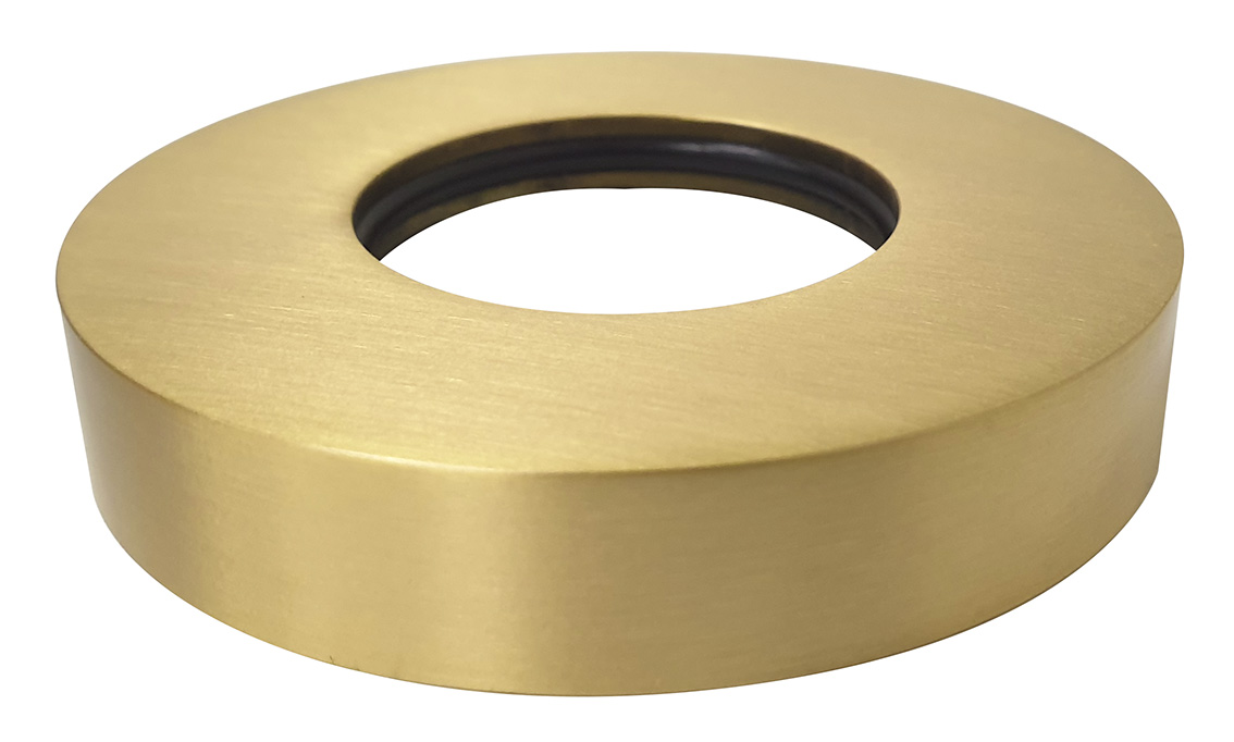 Productfoto UniMatch sifon rozet 32 mm x 65 mm geborsteld messing PVD 335417