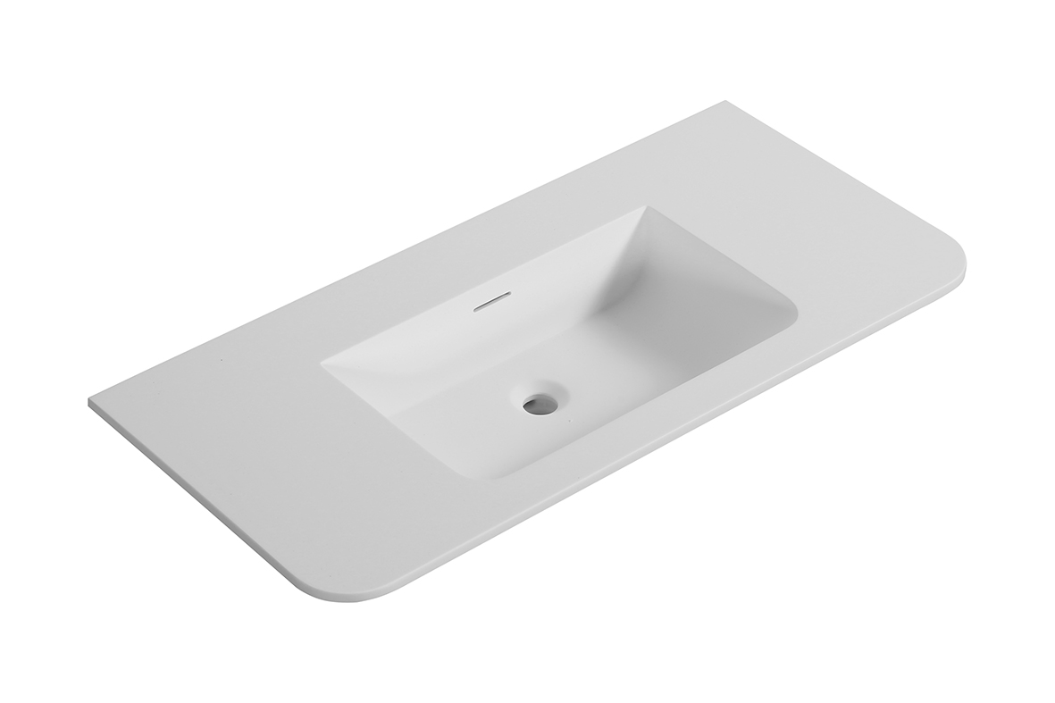 Productfoto Laro wastafel zonder kraangat ronde hoeken 100 x 48 x 1