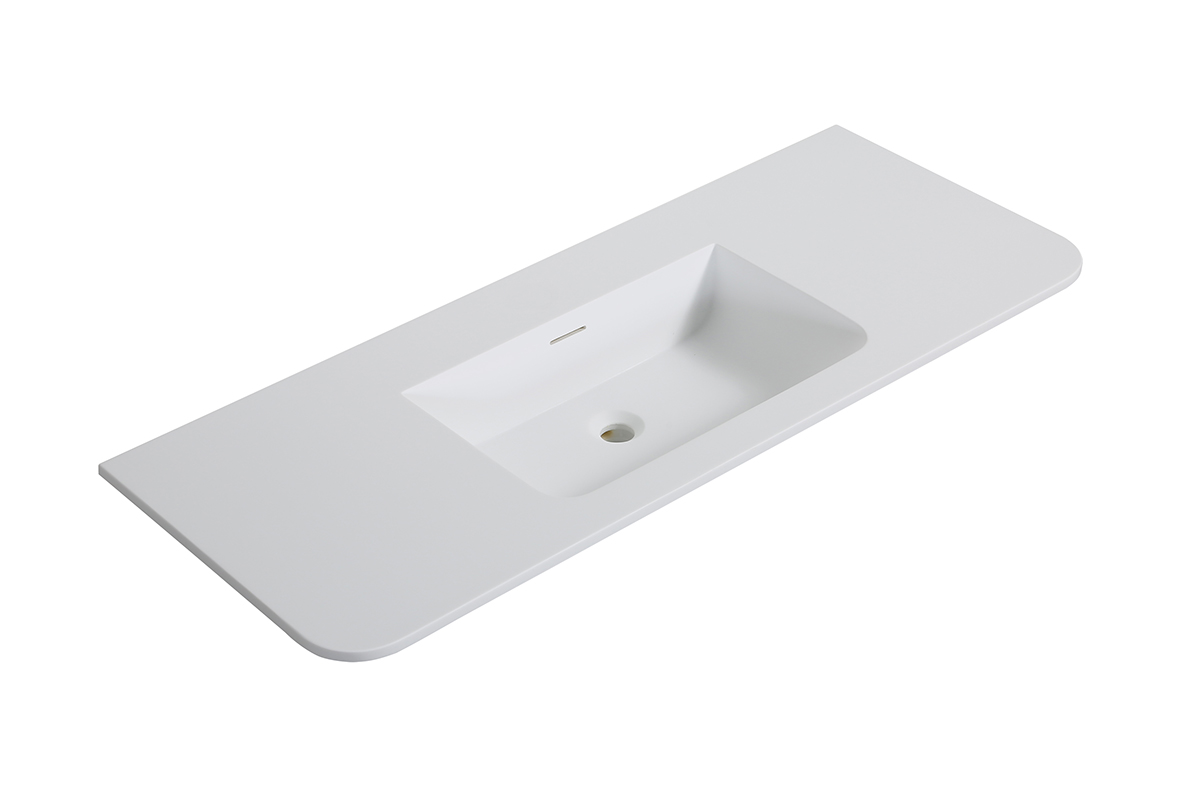 Productfoto Laro wastafel zonder kraangat ronde hoeken 120 x 48 x 1