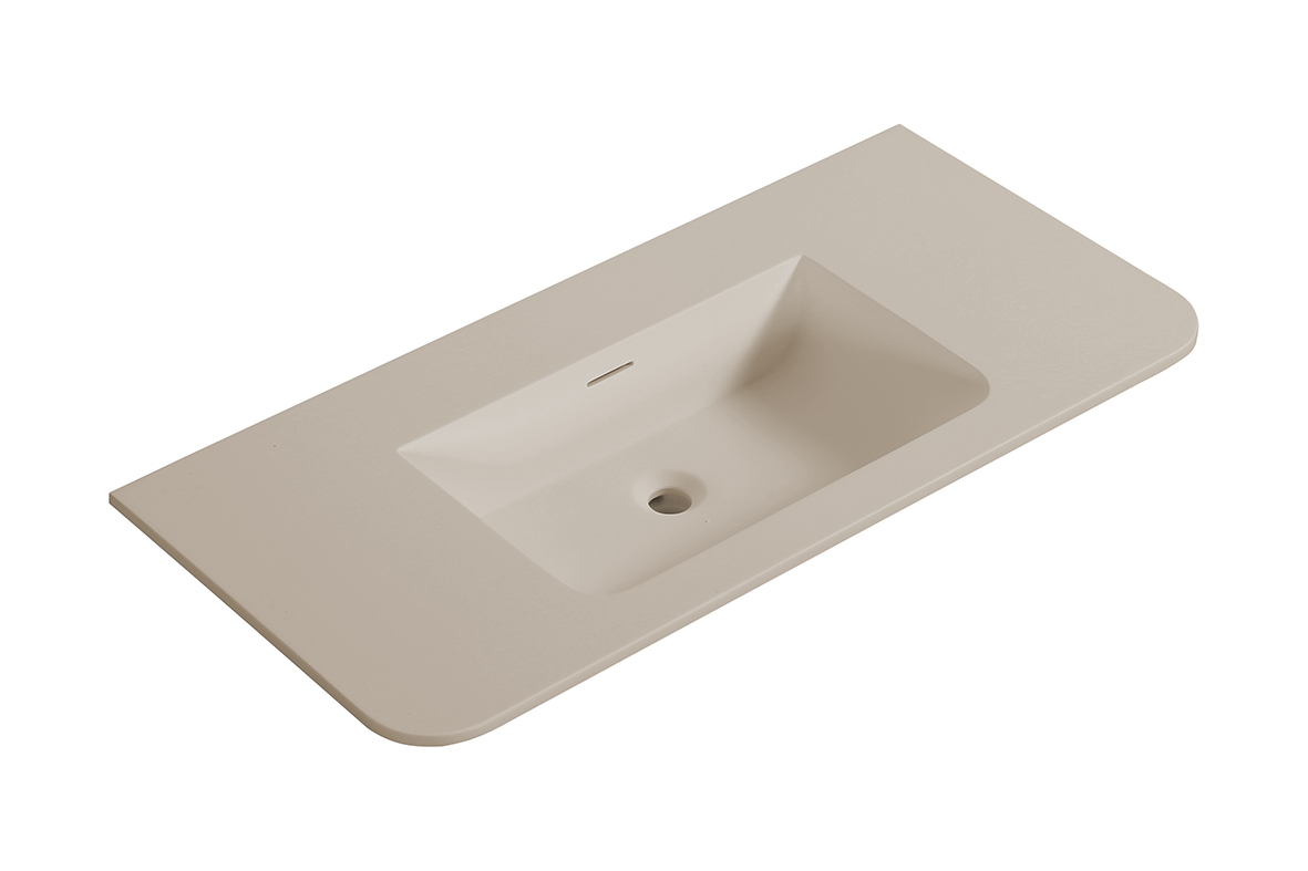 Productfoto Laro wastafel zonder kraangat ronde hoeken 100 x 48 x 1
