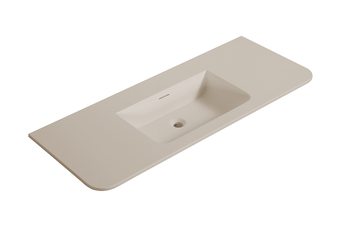 Productfoto Laro wastafel zonder kraangat ronde hoeken 120 x 48 x 1