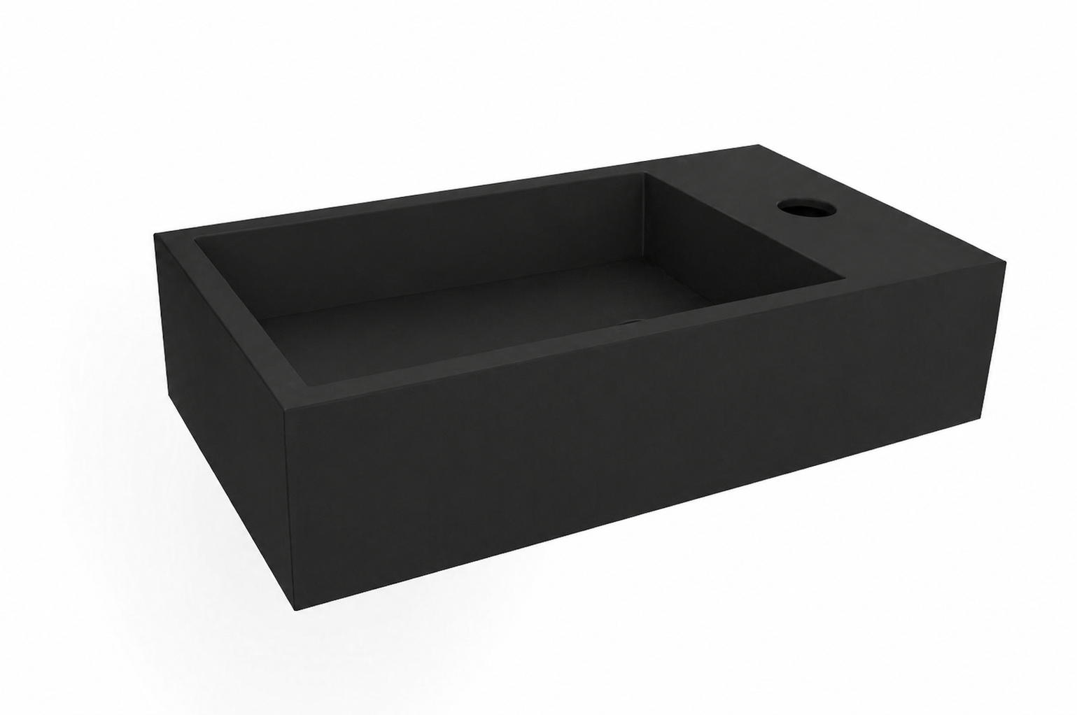 Productfoto Lotte fontein rechts 40 x 22 x 10 cm solid surface mat zwart 364046
