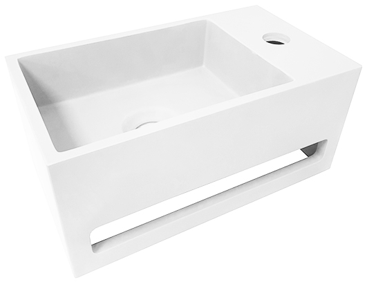 Productfoto Julia fontein rechts 35 x 20 x 16 cm solid surface mat wit 364051