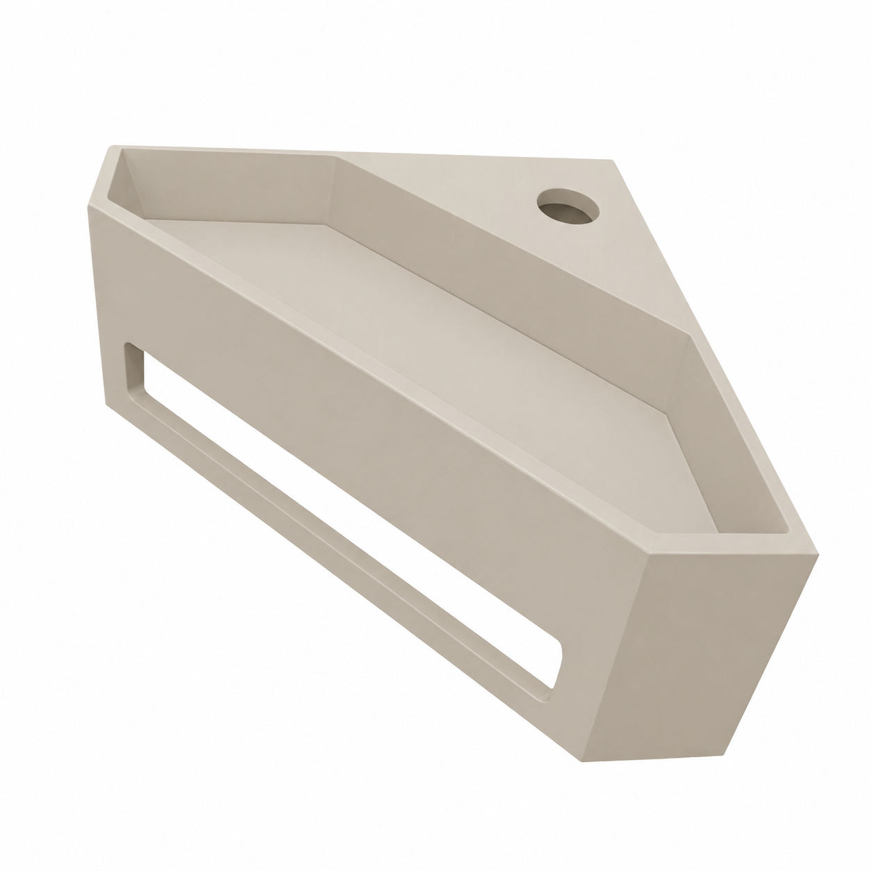 Productfoto Julia hoekfontein 35 x 35 x 16 cm solid surface beige 364056