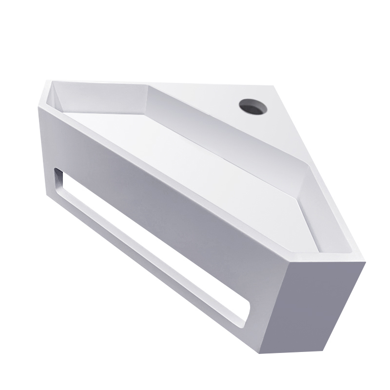 Productfoto Julia hoekfontein 35 x 35 x 16 cm solid surface mat wit 364084