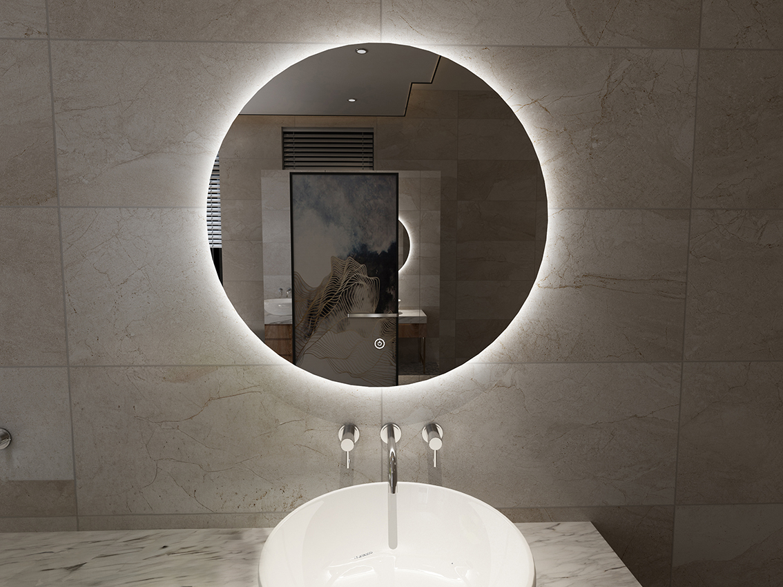 Productfoto Giro spiegel rond met LED