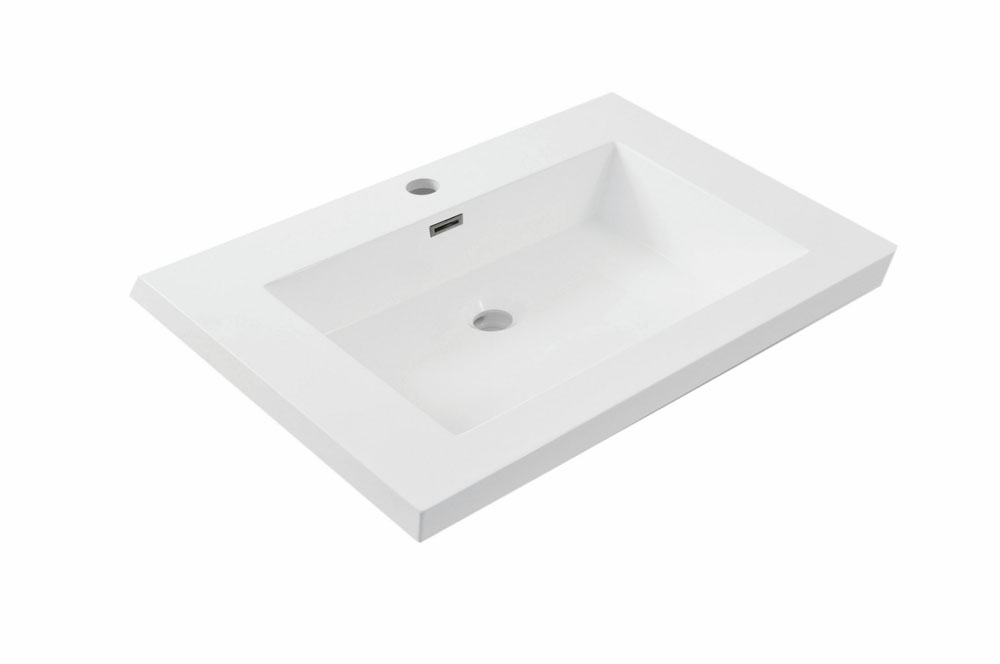 Productfoto Vision wastafel enkel met 1 kraangat 60x46x5
