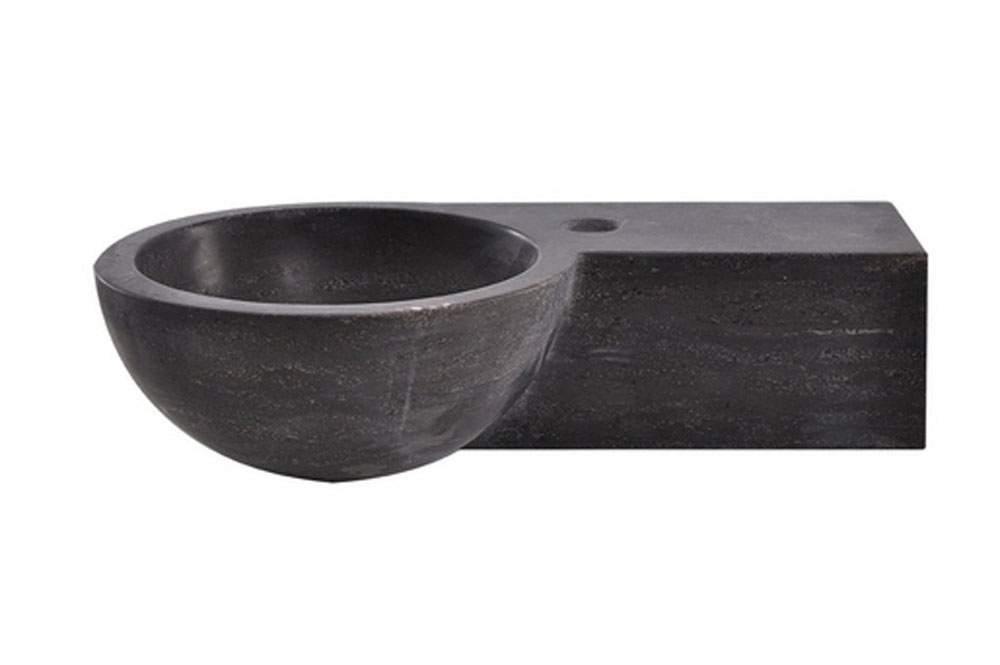 Productfoto Raw fontein rechts rond 40x23x10 cm hardsteen gezoet 393523