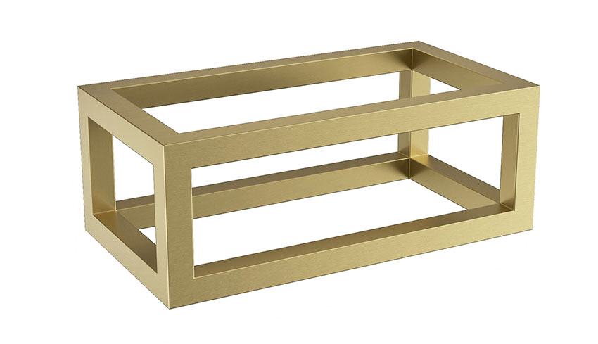 Productfoto Nick frame voor fontein 395 x 150 x 215 mm geborsteld messing PVD 393537