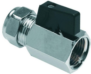 Productfoto Kogelkraan mini Kiwa 1/2" bi x 15 mm knel chroom 404630