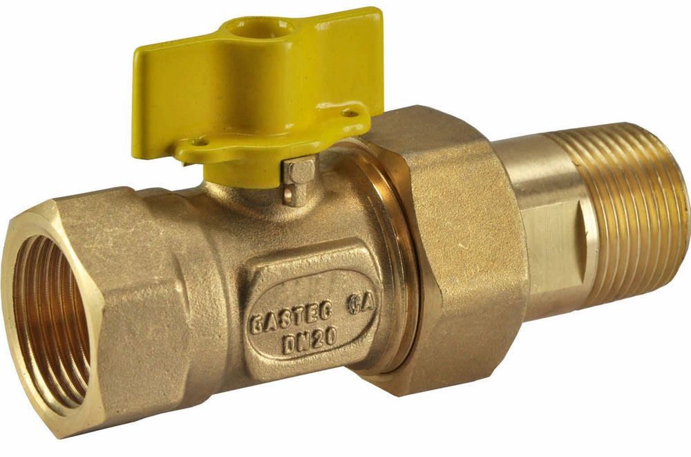 Productfoto Gaskogelkraan messing Gastec 3/4" bi x 3/4" bu 404642