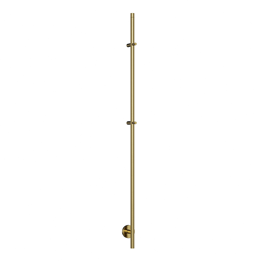 Productfoto Callista elektrische staafhanddoekradiator 60 Watt 150 cm geborsteld messing PVD 413549