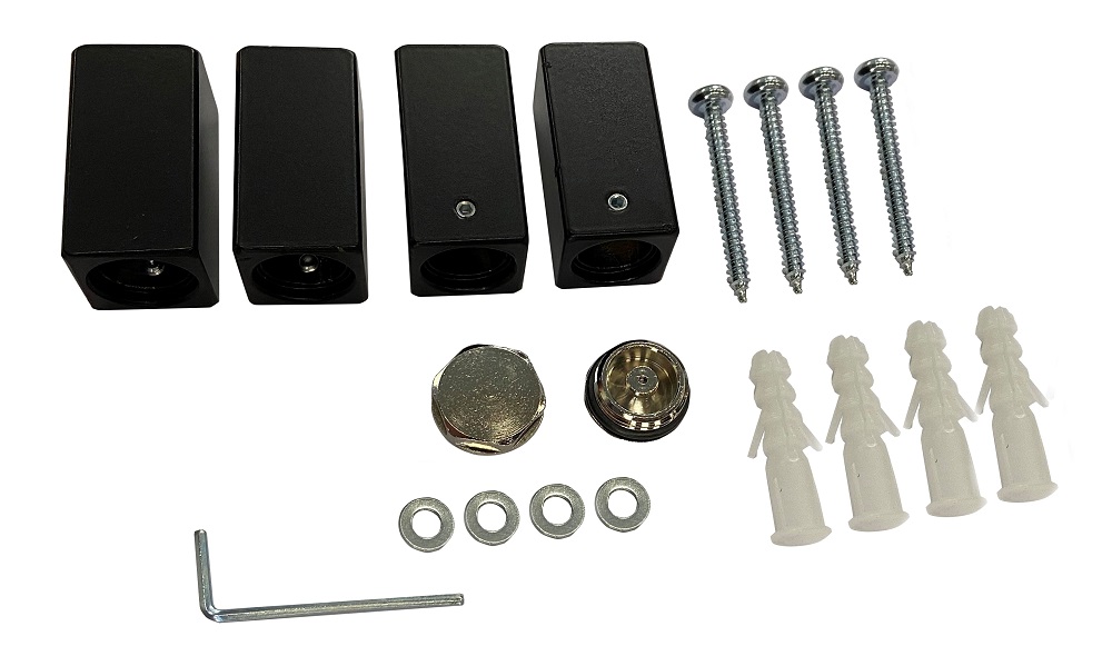 Productfoto bevestigingset mat-zwart tbv sierradiator Tower 413564