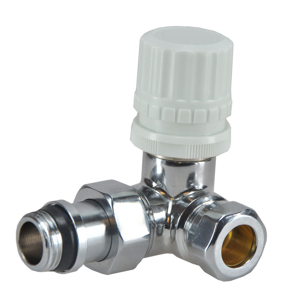 Productfoto Thermostatisch voorbereid radiatorventiel haaks links 1/2" x 15 mm chroom 433539
