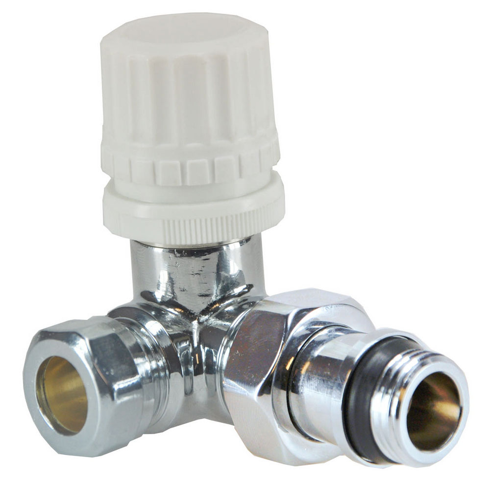 Productfoto Thermostatisch voorbereid radiatorventiel haaks rechts 1/2" x 15 mm chroom 433540