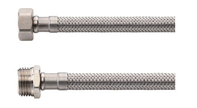 Productfoto Flexibele aansluitslang Kiwa 3/8" bi x 3/8" bu 30 cm RVS 523949