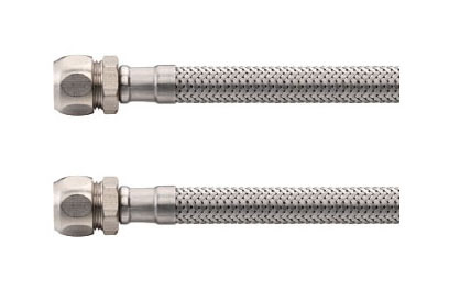 Productfoto Flexibele aansluitslang Kiwa 12mm knel x 12mm knel 30 cm RVS 523959