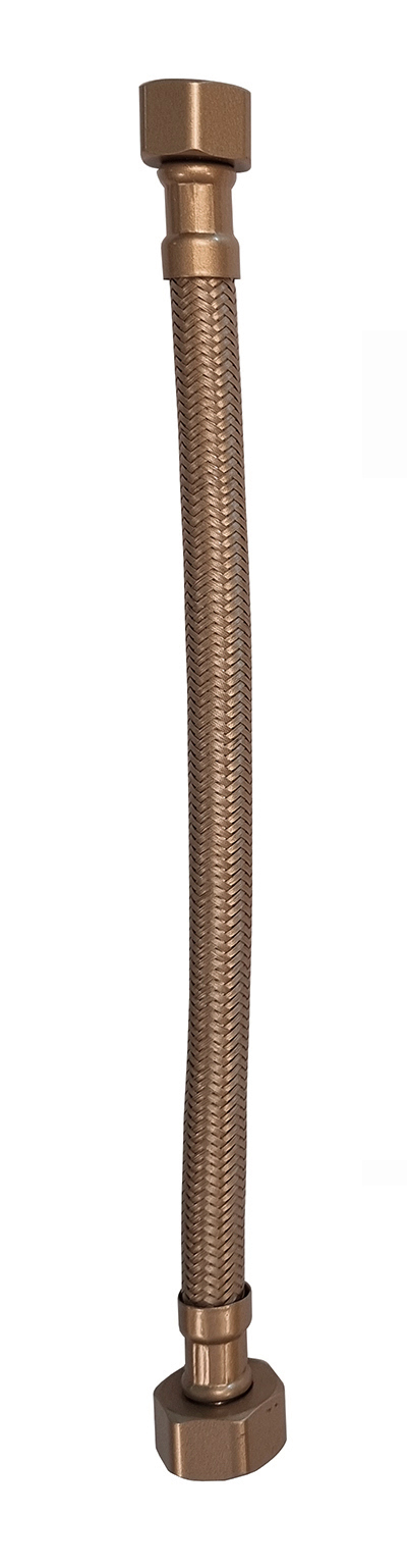 Productfoto Flexibele aansluitslang 1/2" x 3/8" 25 cm geborsteld brons koper 523974