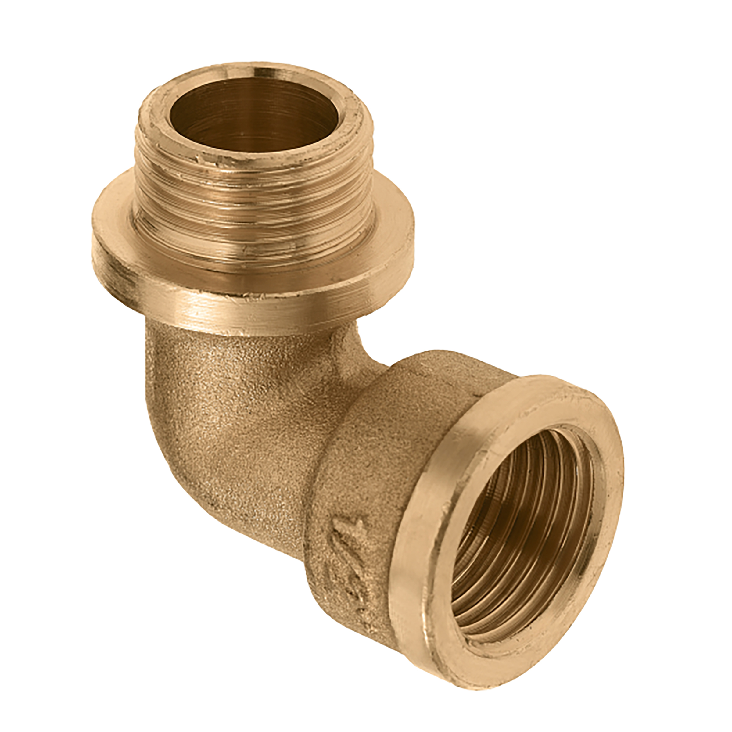 Productfoto Draadfitting kniekoppeling messing 1/2" bi x 1/2" bu met kraag 573563