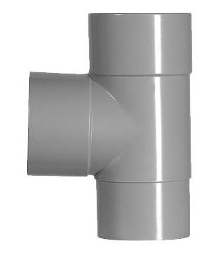Productfoto HWA Tee 90gr.Grijs 2xmof/verj.Spie 100mm 621232