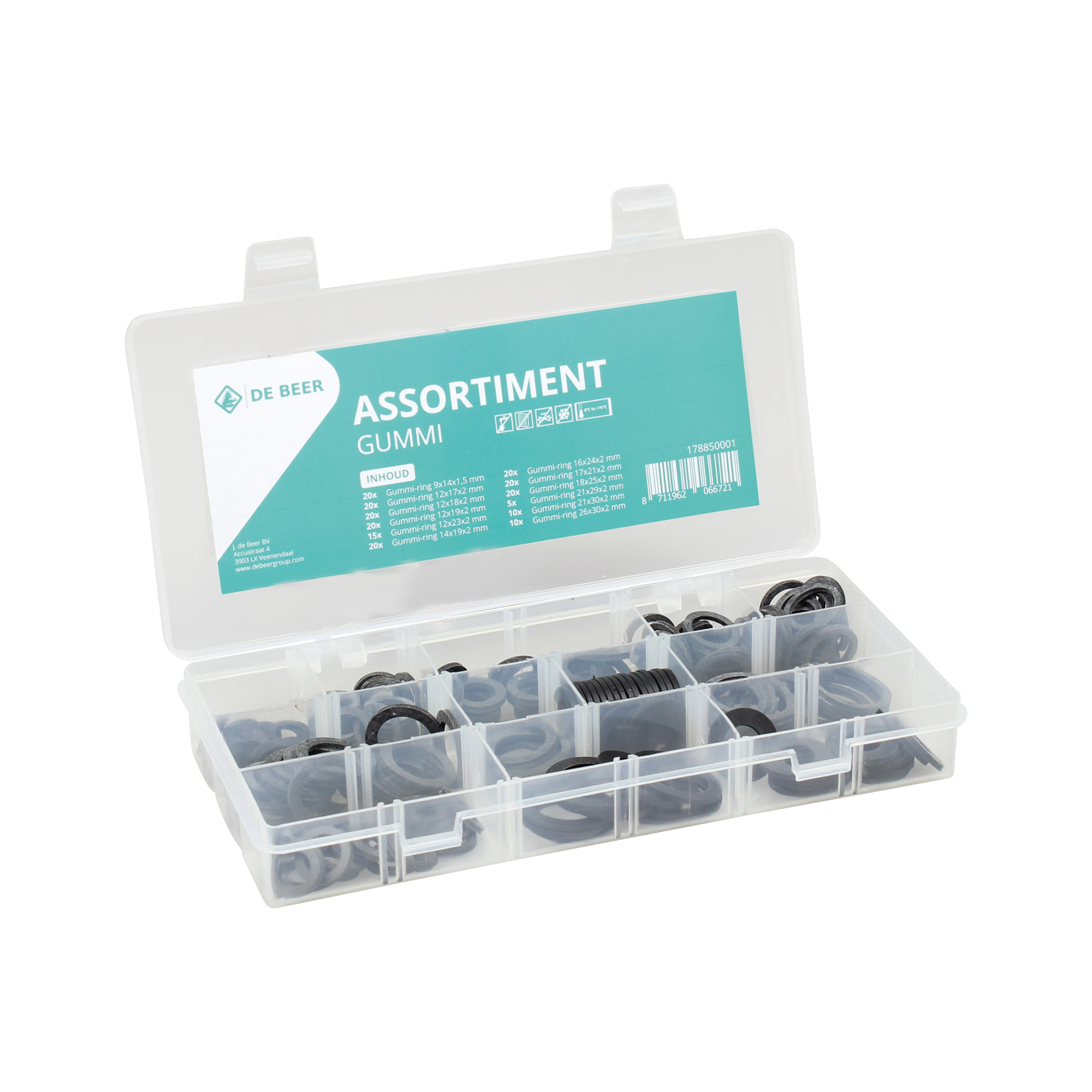 Productfoto Rubberring assorti - 200 stuks 101202