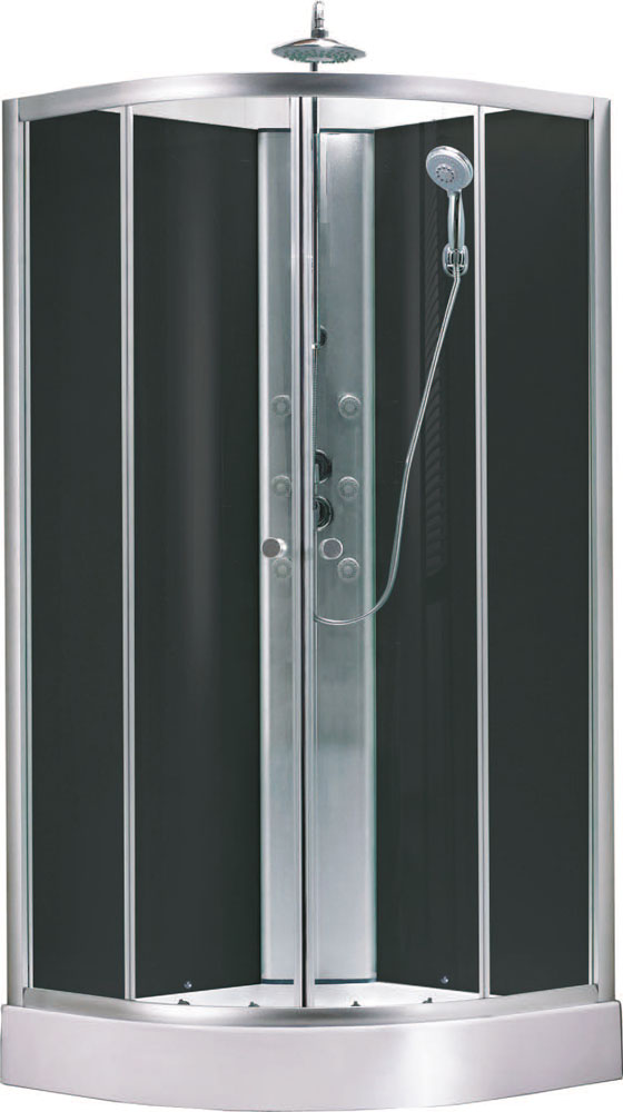 Productfoto Jupiter complete douchecabine 90x90x225 alu mat 5mm glas 10163