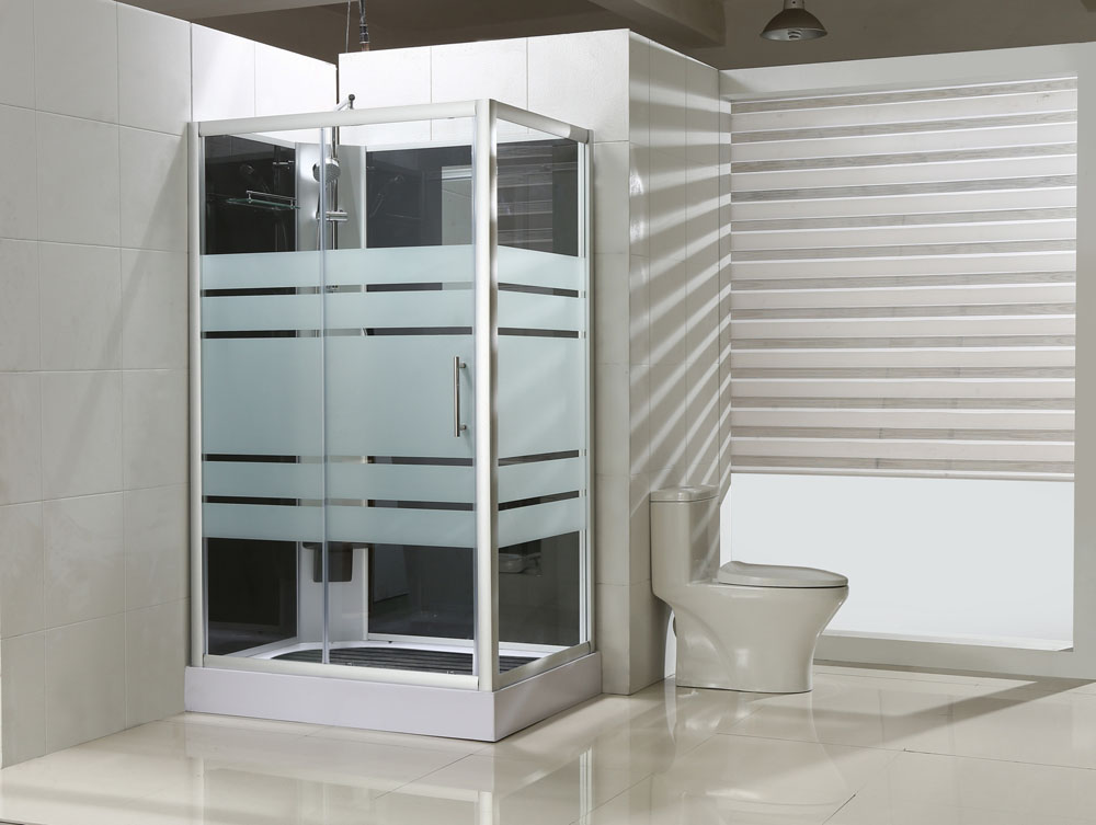 Productfoto Thermo links complete douchecabine 120x90x218 alu  5mm glas 101788