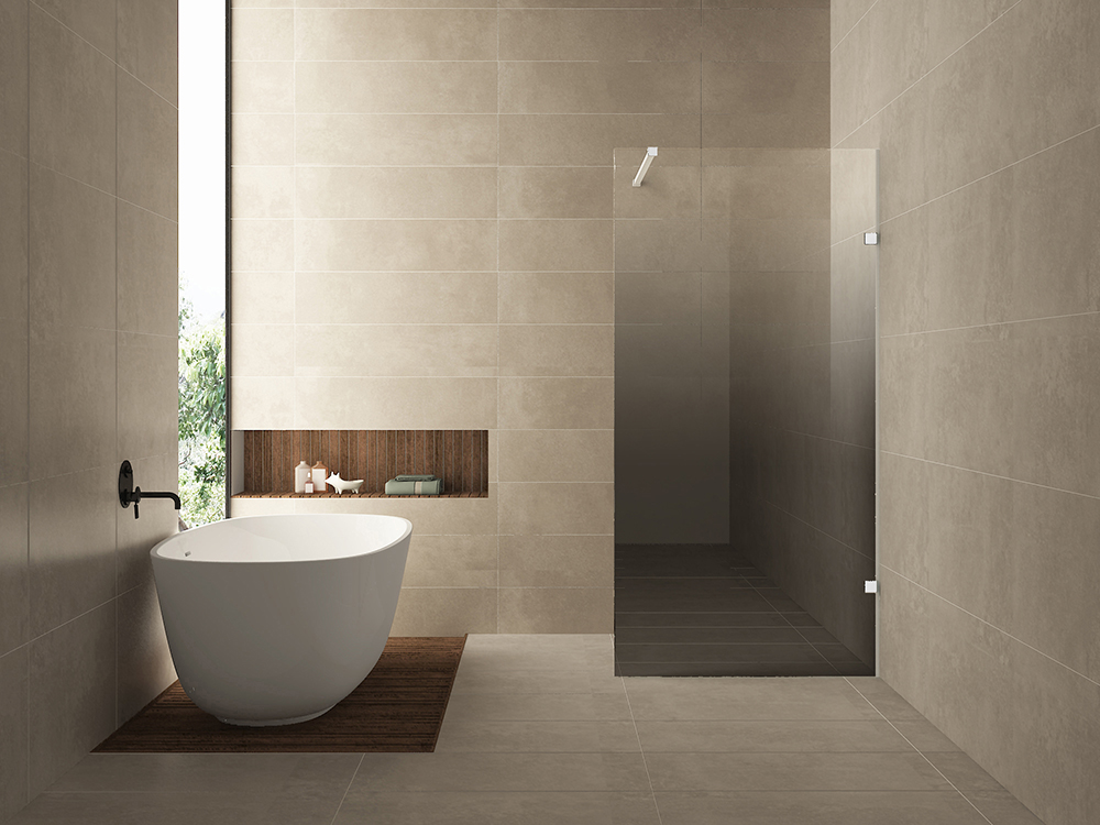 Productfoto Less inloopdouche rechts 1000 x 2000 x 8 mm nano spiegelrook- naar helder glas/mat wit 203002