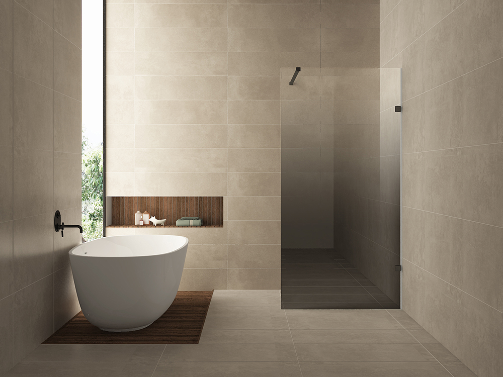Productfoto Less inloopdouche rechts 1200 x 2000 x 8 mm nano spiegelrook- naar helder glas/mat zwart 203008