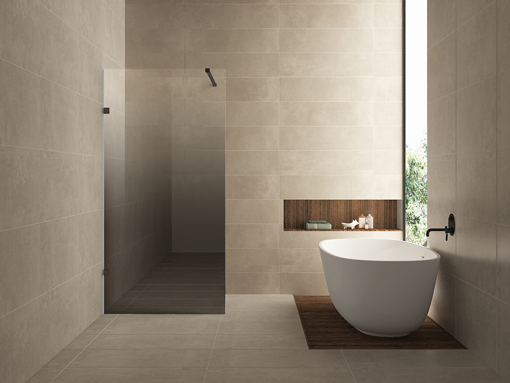 Productfoto Less inloopdouche links 900 x 2000 x 8 mm nano spiegelrook- naar helder glas/mat zwart 203166