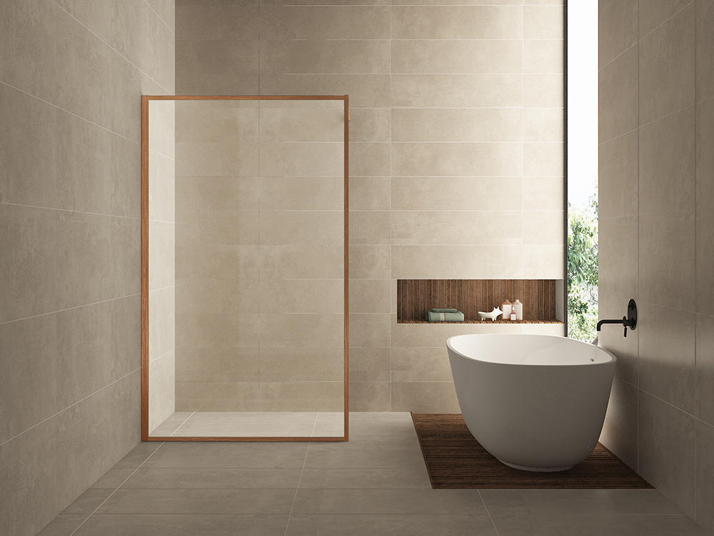 Productfoto Square inloopdouche 1000 x 2000 x 8 mm nano helder glas/geborsteld brons koper 203304