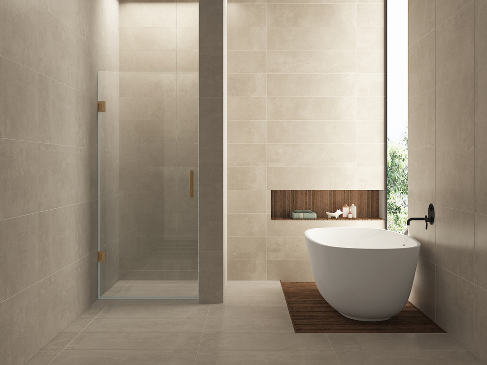 Productfoto Less nisdeur 700 x 2000 x 8 mm nano helder glas/geborsteld brons koper 203387