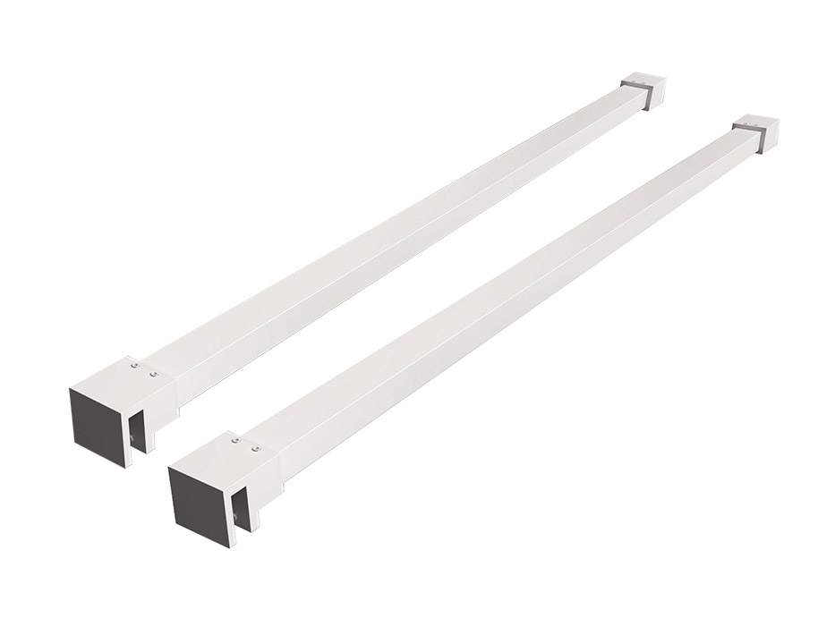 Productfoto Slim set stabilisatiestangen 120 cm voor vrijstaande inloopdouches mat wit 203463