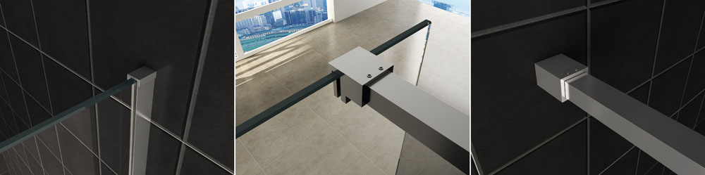Productfoto Slim profielset met stabilisatiestang 120 cm chroom 203465