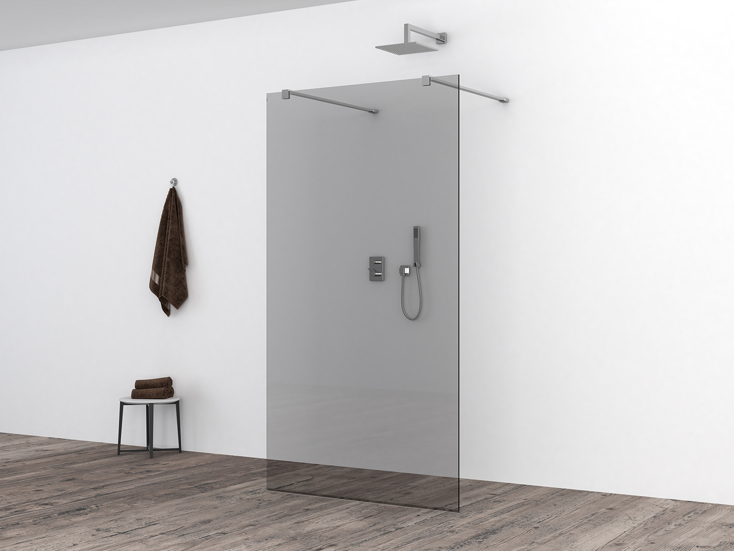 Productfoto Slim glasplaat 900 x 2000 x 8 mm nano rookglas 203480