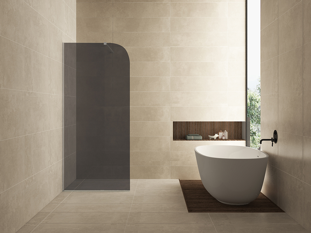 Productfoto Curvea inloopdouche 900 x 2000 x 8 mm nano rookglas 203587