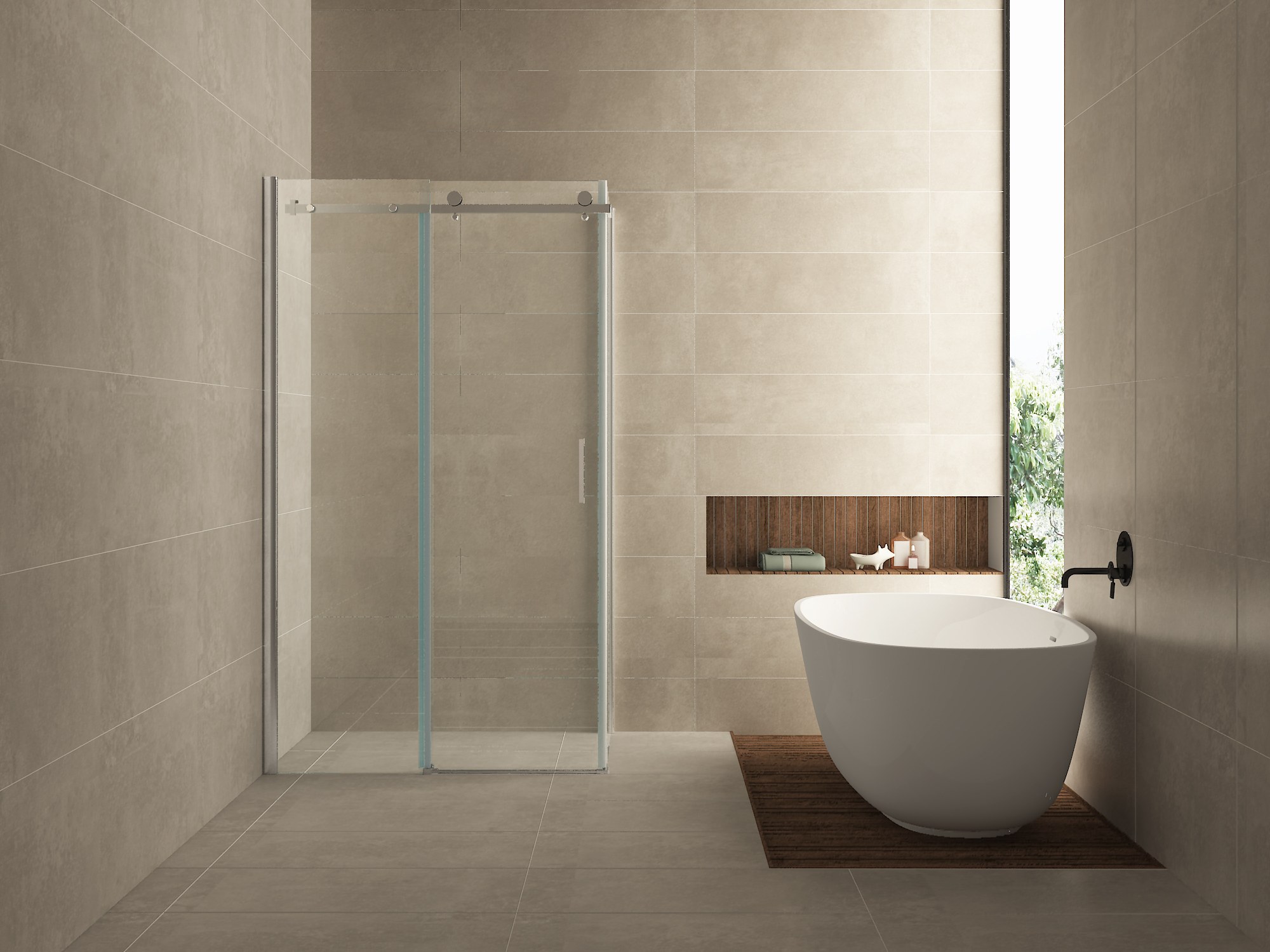Productfoto Pared cabine met 1 schuifdeur 1200 x 900 x 2000 x 8 mm nano helder glas/chroom 203783