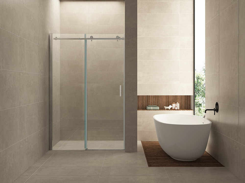Productfoto Slide nis schuifdeur 1700 x 2000 x 8 mm nano helder glas/chroom 203998