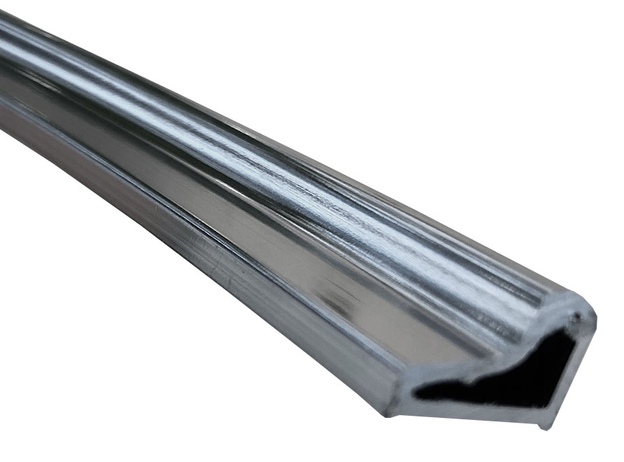 Productfoto Chroom bodemstrip waterkering 1/4 rond enkele deur 90cm 206037