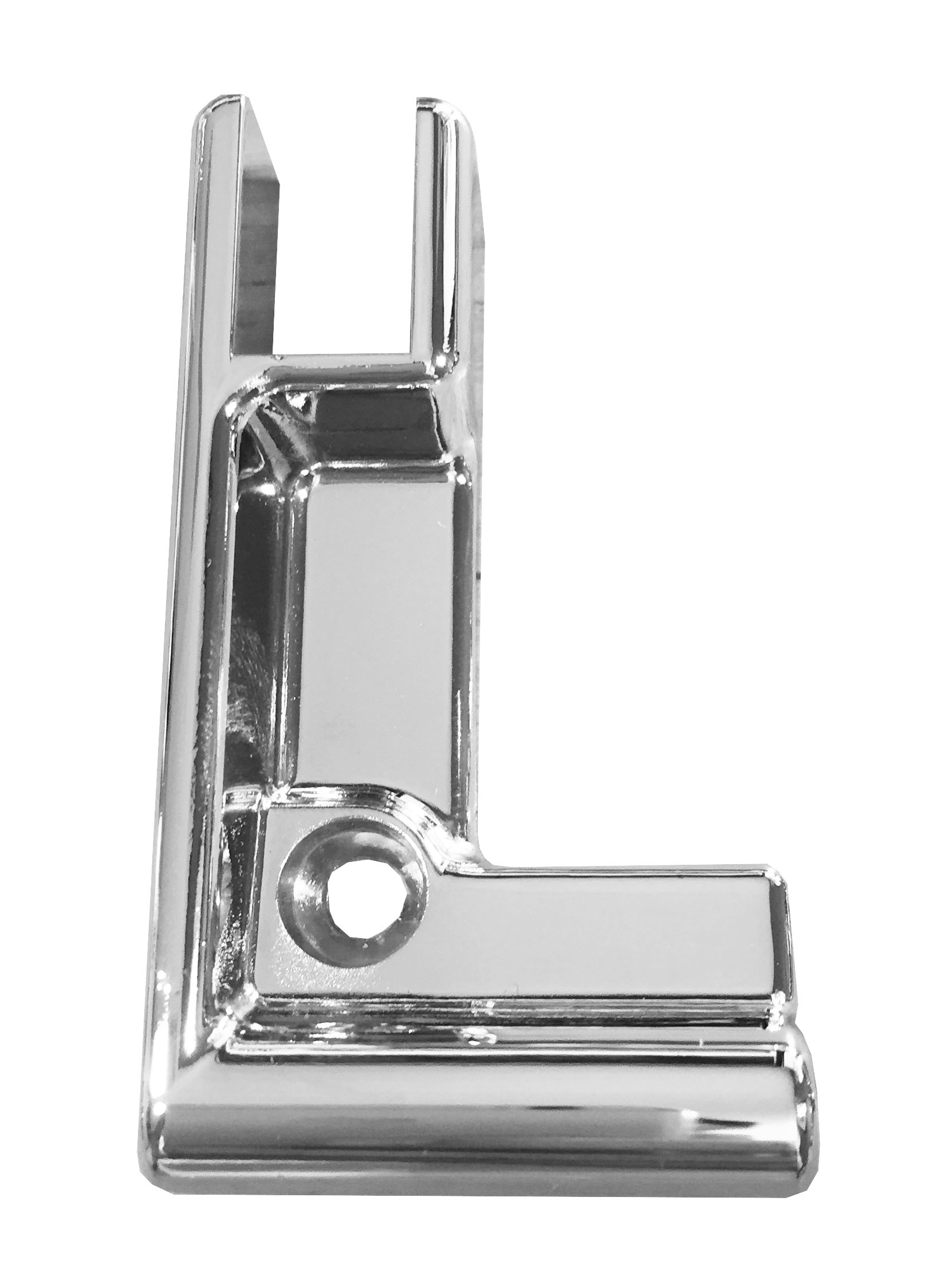 Productfoto Bodemstrip hoekbevestiging links chroom 206066