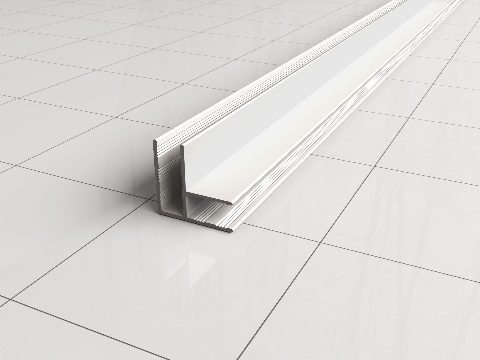 Productfoto Slim hoekprofiel 2000 x 10 mm mat wit 206128