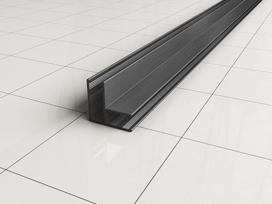 Productfoto Slim hoekprofiel 2000 x 10 mm gunmetal 206130