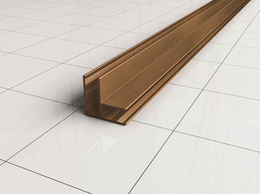 Productfoto Slim hoekprofiel 2000 x 10 mm geborsteld brons koper 206149