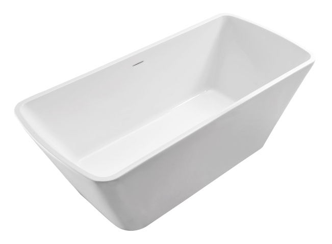 Productfoto Larx vrijstaand ligbad 170 x 78 cm acryl glans wit met waste glans wit 213660