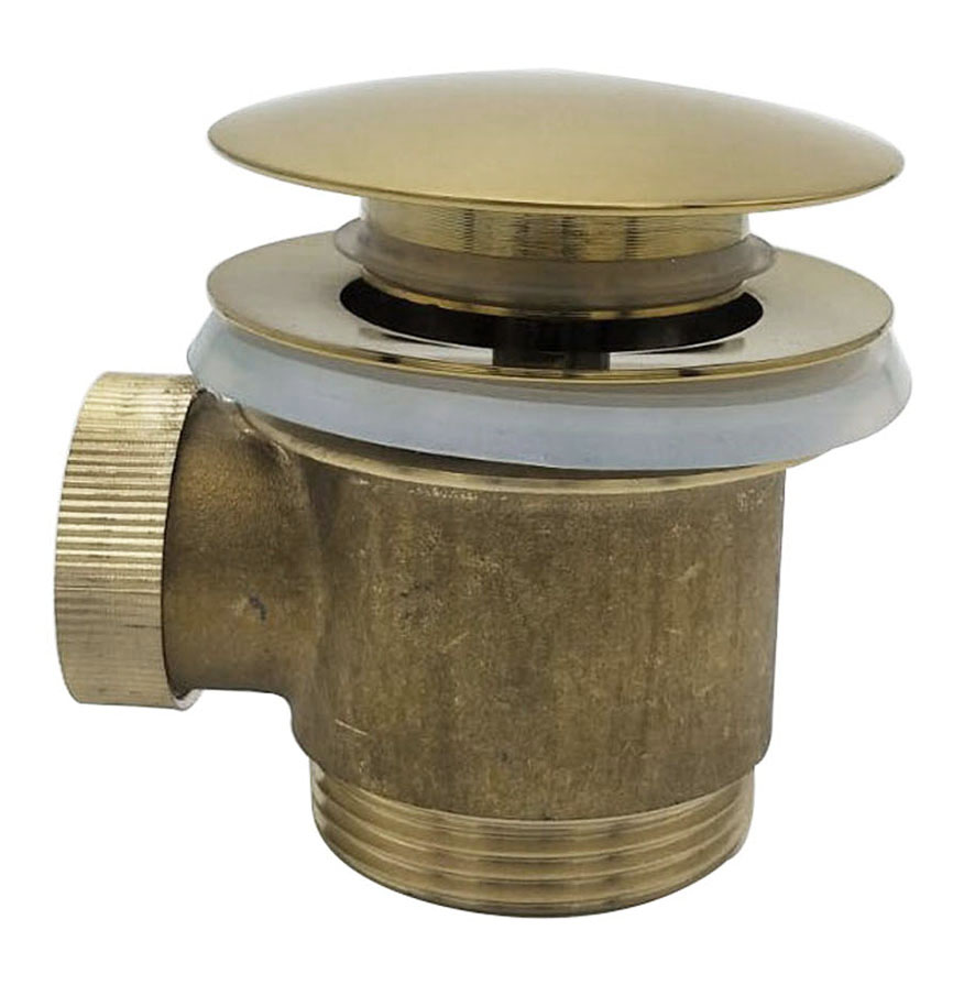 Productfoto Caral clickwaste afvoerplug vrijstaand bad 1 1/2" geborsteld messing PVD 216009